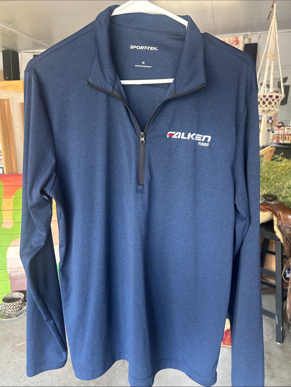 Sport-Tek Men's Navy Half-Zip Pullover with Falken Logo
